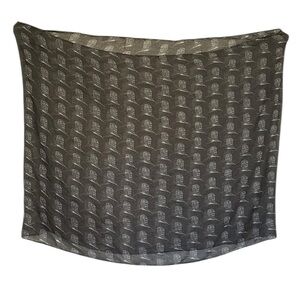 Infinity Snood Owl All Over Print Tube Scarf Lightweight Gauzy Sheer Gray Large